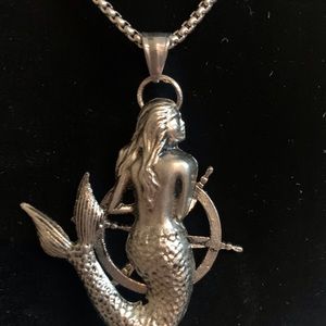 Stainless steel mermaid necklace